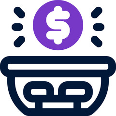 saving duotone icon. Sleek and modern vector icon for websites, mobile apps, marketing materials, and corporate design. Fully scalable and ready to use.