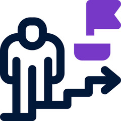 Obraz premium career path duotone icon. Sleek and modern vector icon for websites, mobile apps, marketing materials, and corporate design. Fully scalable and ready to use.