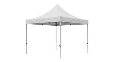White pop up canopy tent isolated on transparent background