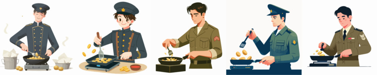 potato fried soldier vector