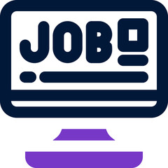 online job duotone icon. Sleek and modern vector icon for websites, mobile apps, marketing materials, and corporate design. Fully scalable and ready to use.