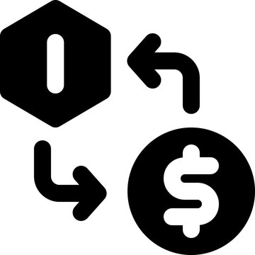 exchange glyph icon. Strong and solid vector icon for websites, mobile interfaces, presentations, and visual branding. High quality and easy to edit.