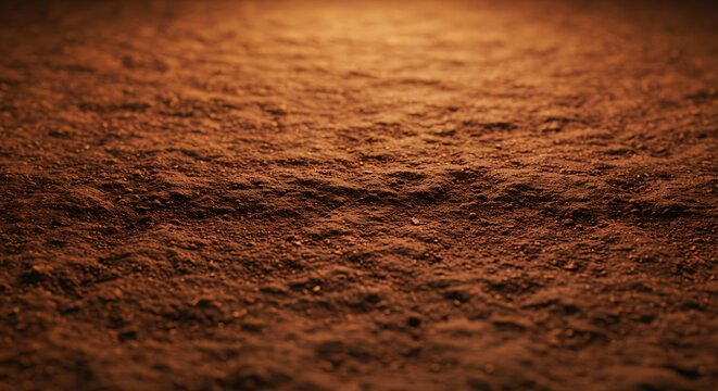 Rich Dark Brown Soil Texture Close Up for Background Usage and Crops