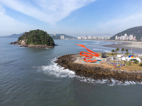 Emiss&aacute;rio quebra-mar Santos