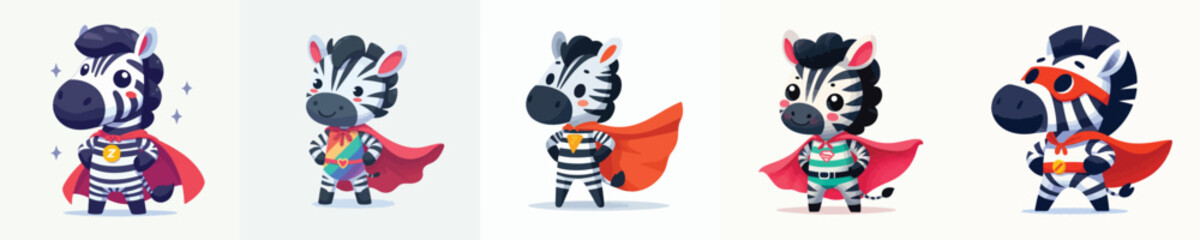 cute zebra vector in super hero costume © sarah16blakeyxh2