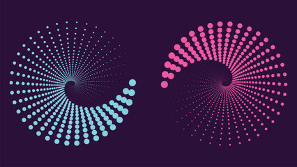 Twin Neon Spirals Radiating Energy in a Cosmic Dance