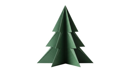 Obraz premium Green 3D Christmas tree isolated with festive holiday decoration