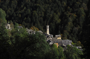 Blick auf San Gotthardo bei Rimella