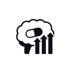 brain booster icon with a pill