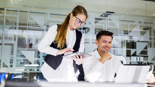 Team collaboration in a modern office during work hours