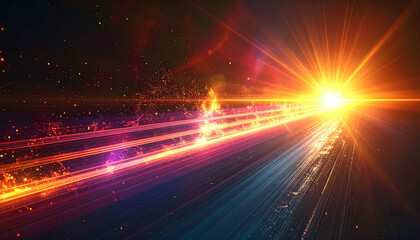 Obraz premium Lens flare effects for high quality images with abstract designs 