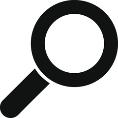 Magnifying Glass Search Icon on white background
