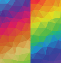 Polygonal mosaic background with colorful triangular shapes and vibrant hues