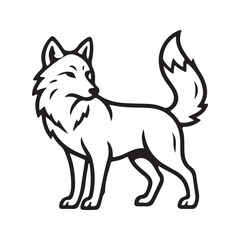 Artistic illustration of a fox in a natural setting