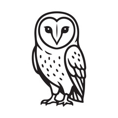 Stylized owl illustration with vibrant colors and clean lines