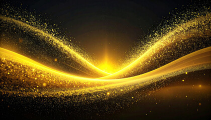 Bokeh light effect golden light particles