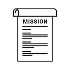 Illustration of a mission statement isolated on for business and company concept