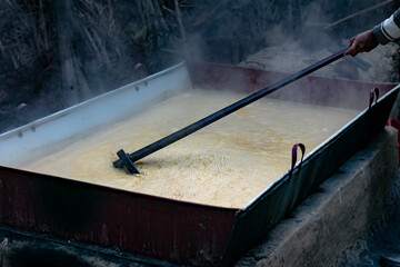 The Sweet Process: Creating Natural Sweetener (Gur) from Palm Nectar