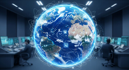 Global network connectivity in a control room setting