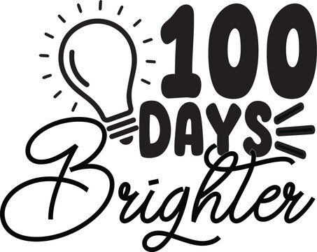 100 days brighter celebration design elements