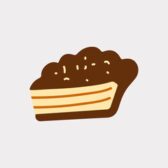 A Thanksgiving vector object illustration pie cake