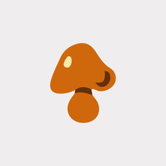 A Thanksgiving vector object illustration mushroom