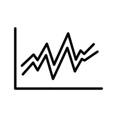 Line graph showing data trends isolated on perfect for presentations and reports