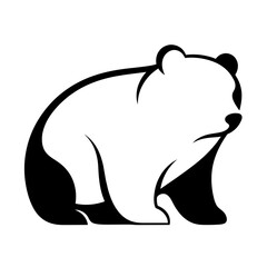 Panda bear logo design - modern, minimalist illustration for businesses