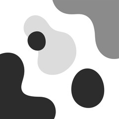 Modern abstract gray blob shapes art for stylish backgrounds and design