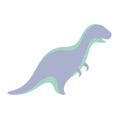 Adorable dinosaur graphic in soft pastel colors for children's designs