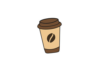Vector illustration of a disposable coffee cup.