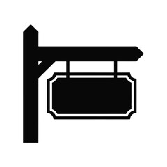 Vintage Hanging Signboard Icons Set.