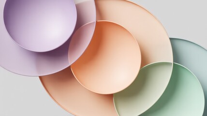 Abstract Geometric Composition of Overlapping Circles and Arcs.