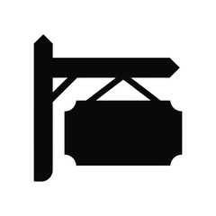 Vintage Hanging Signboard Icons Set.