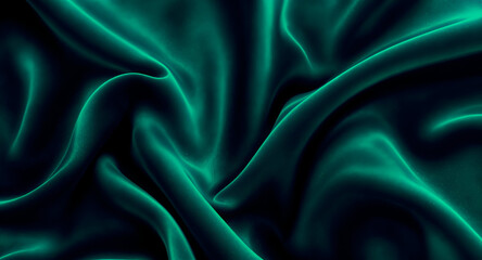 Fototapeta premium Rich jewel-tone solid velvet teal background