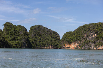 Mountains and sea on a clear day