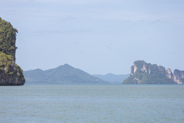 Mountains and sea on a clear day