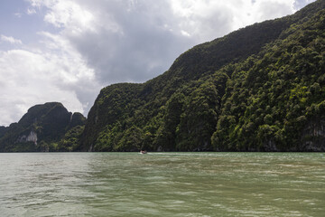Mountains and sea on a clear day