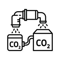 Carbon capture concept icon isolated on technology to remove co2 from the atmosphere