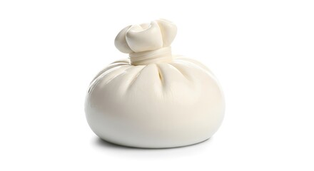 Fresh burrata cheese ball isolated on white background