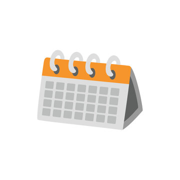 Calendar Graphic with Orange Header