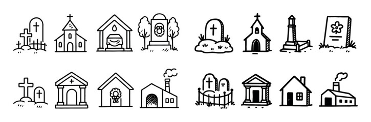 Funeral Ceremony Icons
