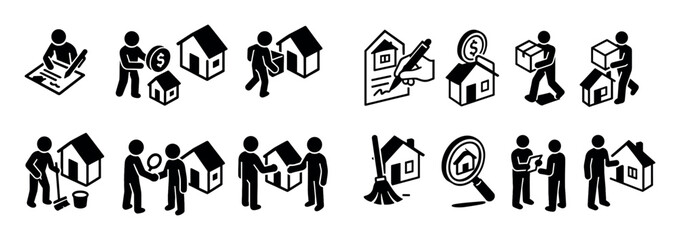 Renting Process Icons