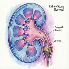 Kidney Stone Removal with Surgical Basket