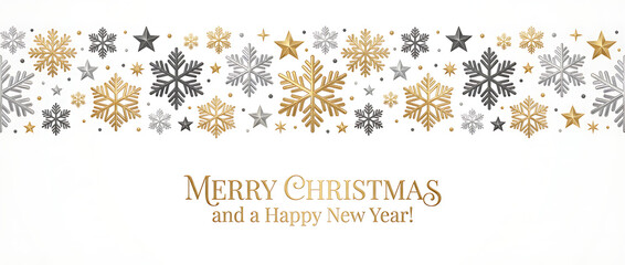 christmas card with snowflake border vector illustration