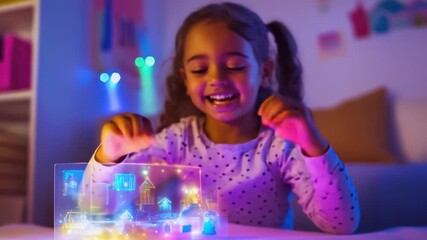 Video A young child having fun with her favorite plaything, great for children's activities or family