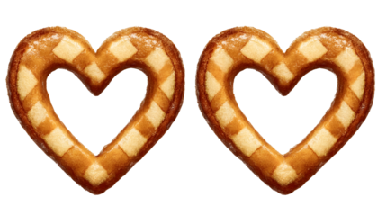 Heart-Shaped Cookies with Checkerboard Pattern, Perfect for Celebrations and Gifts