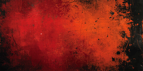 Abstract vivid red and white grunge background with paint splatters. Layered splashes, scattered paint marks, Irregular splashes, blotches, streaks, and textured areas opacity with modern.