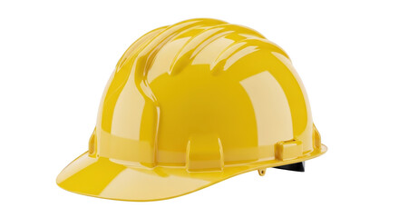Fototapeta premium Yellow hard hat isolated on transparent background