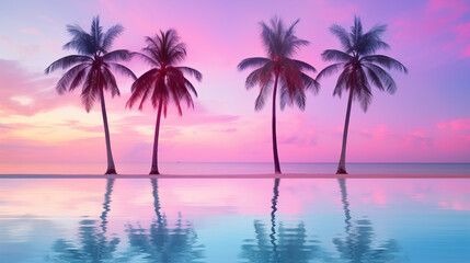 Soft Pink Palms